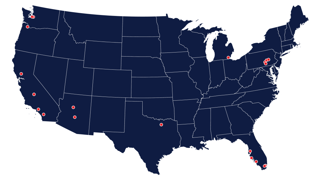 MITER Locations Map